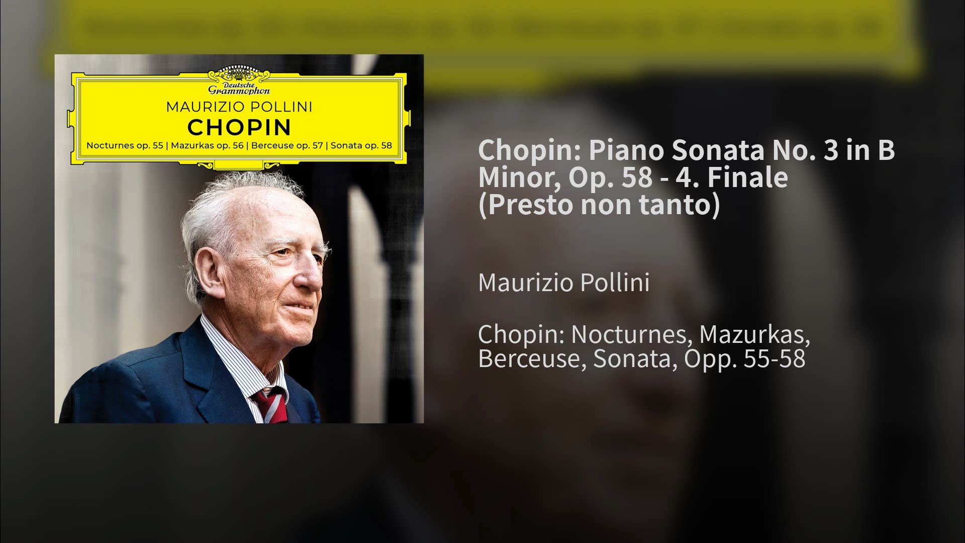 [图]【钢琴】波利尼, 肖邦: 第三钢琴奏鸣曲 Op.58, Pollini, Chopin: Piano Sonata No.3 in B minor