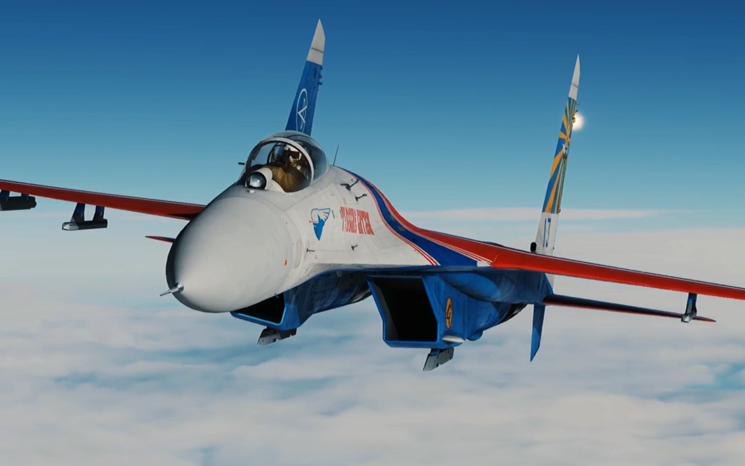 苏27最靓的涂装当属俄罗斯勇士飞行表演队