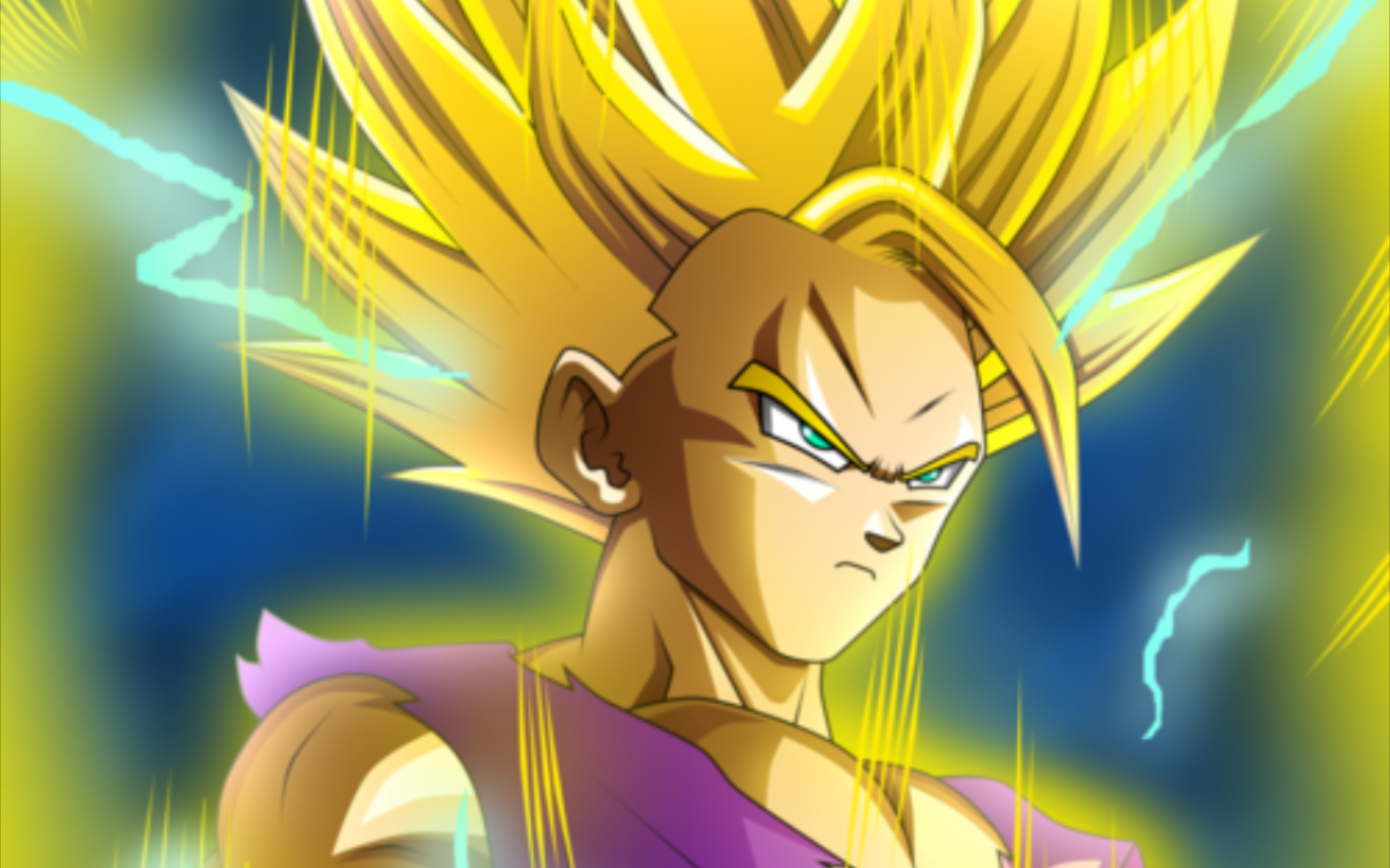 00龙珠掌上格斗90人物圣光改03爆发吧孙悟饭,变身超级赛亚人2!