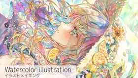 花と花柄の描き分け 透明水彩メイキング 哔哩哔哩 つロ 干杯 Bilibili