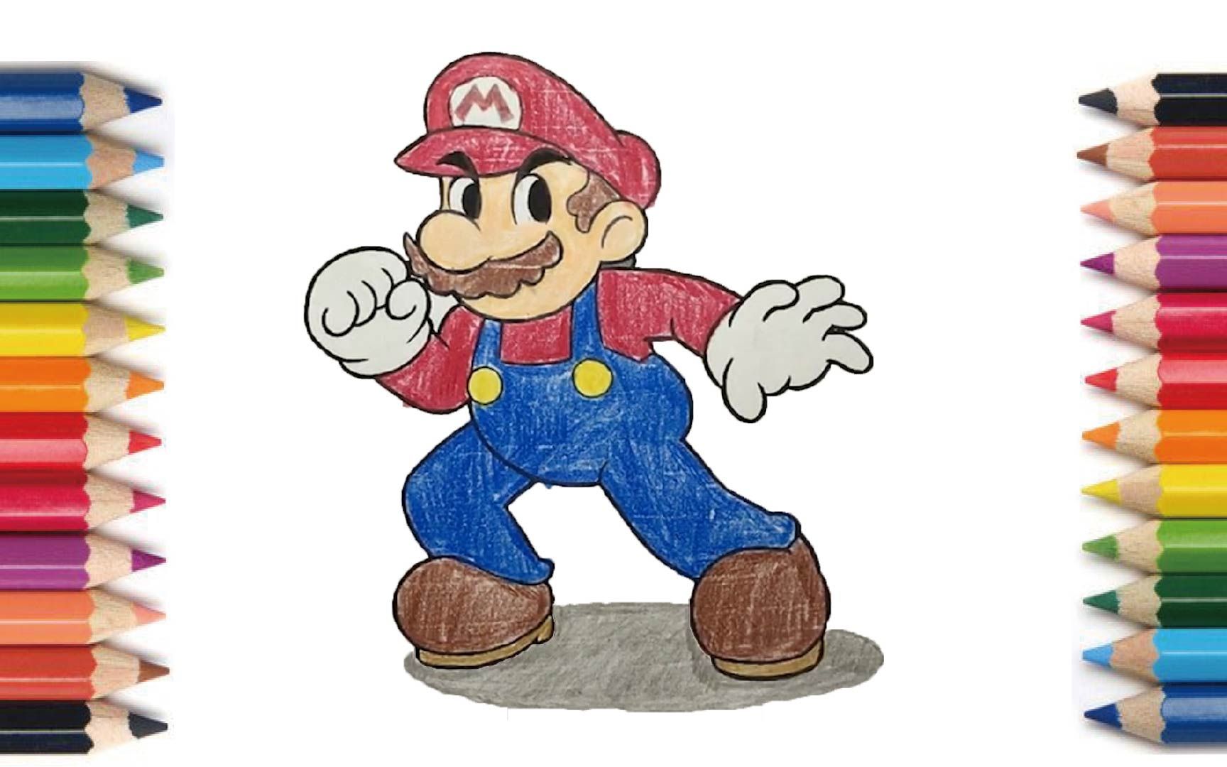 【coloring】 mario 【塗り絵】マリオ 【畫畫】馬里奧 #coloring