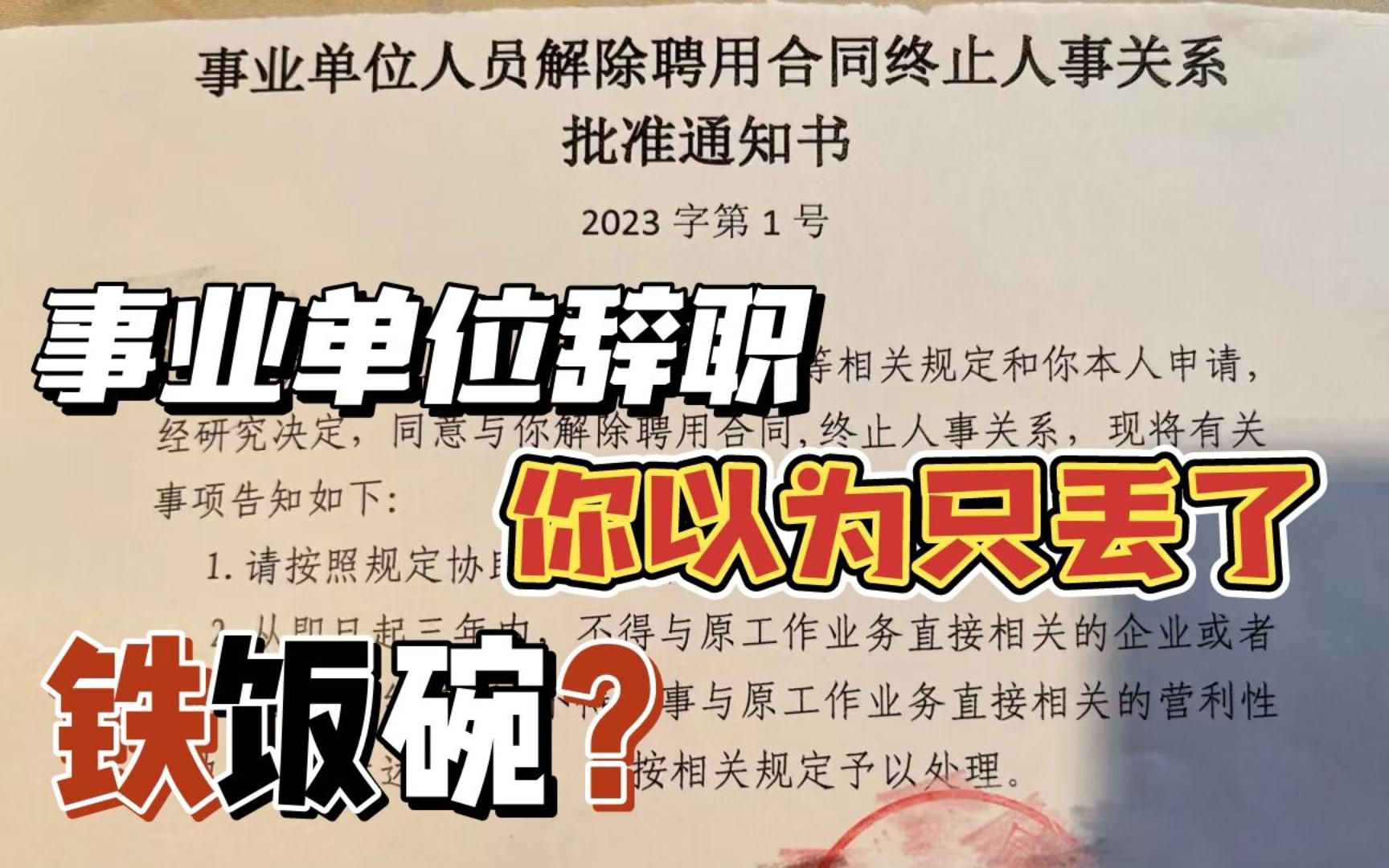 事业单位辞职,你以为只是丢了个铁饭碗?这几种压力足以打垮你!哔哩哔哩bilibili