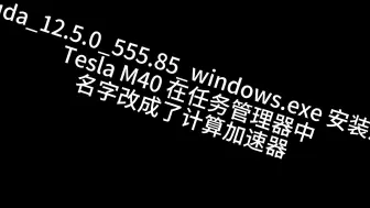 Download Video: NVIDIA官驱CUDA将　Tesla M40 在任务管理器中名字改成了　计算加速器