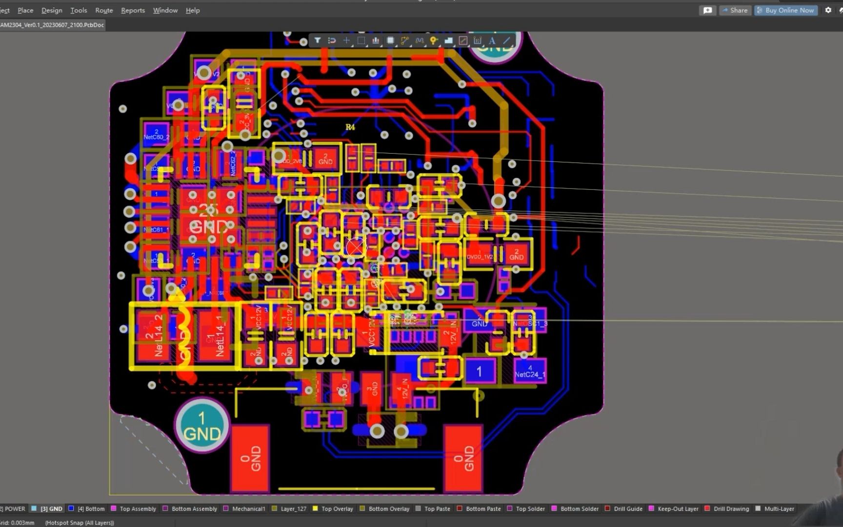 [图]第20集_AltiumDesigner中异形板框的铺铜技巧