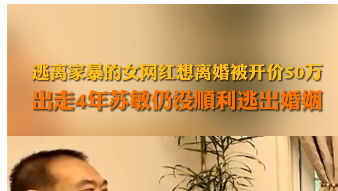 6月19日报道,#逃离家暴的女网红想离婚被开价50万,#出走4年苏敏仍没顺利逃出婚姻.哔哩哔哩bilibili