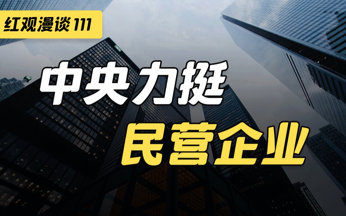 中央最新部署,“民营经济31条”来了,民营企业的春天还会远吗?【红观漫谈】哔哩哔哩bilibili