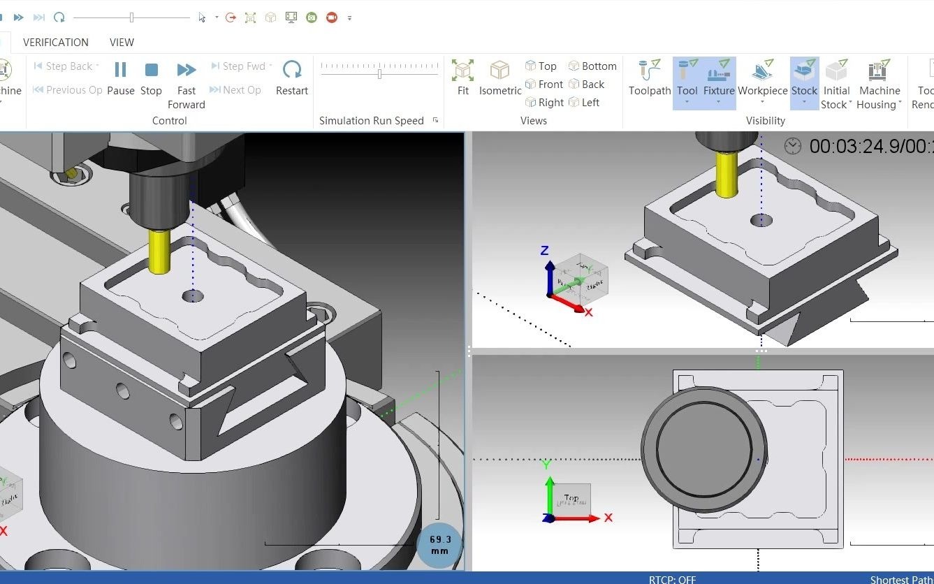 solidcam模拟机床加工