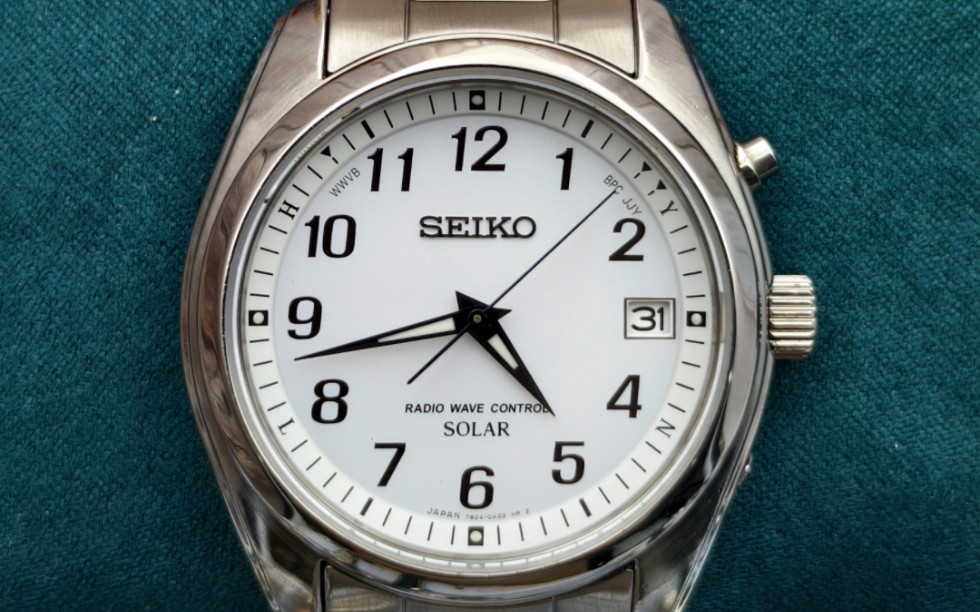 精工7b24六局光动能电波男表