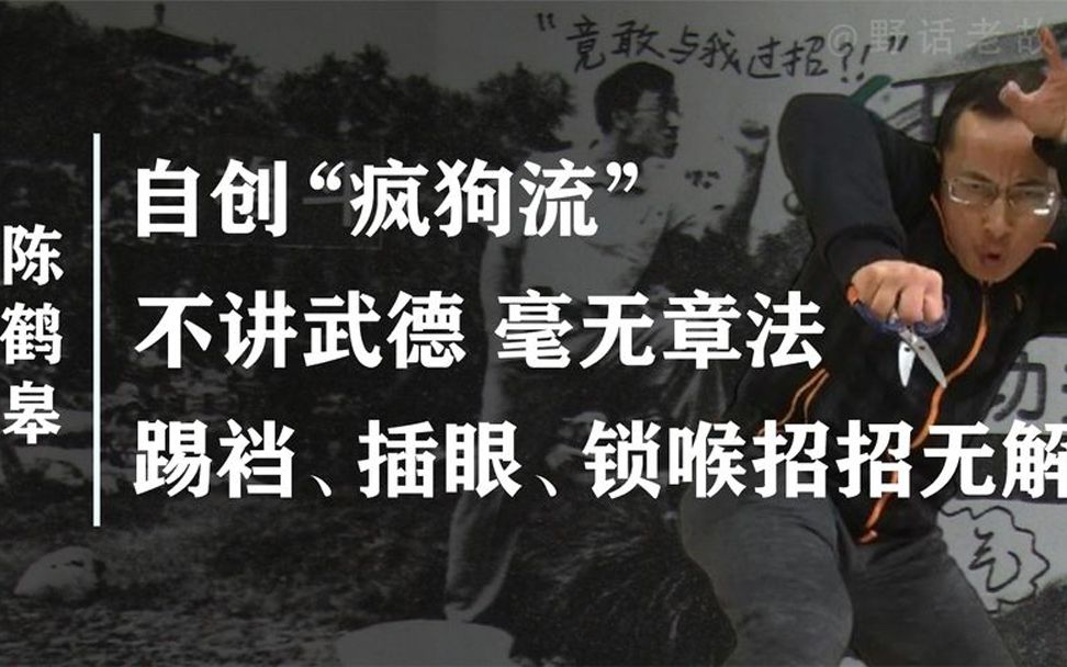 疯狗拳陈鹤皋 :踢裆,插眼,锁喉,格斗界无人敢与之应战!