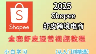 【2025最新版虾皮跨境电商】如何从0-1做跨境电商？花一周的时间学完shopee跨境电商运营教程，从零基础入门到行业大佬，shopee下载运营-店铺-物流