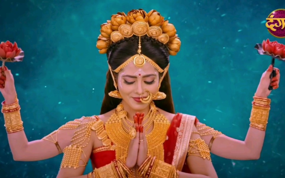 印度性力派神话剧:原初萨克蒂女神赐予毗湿奴财富女神