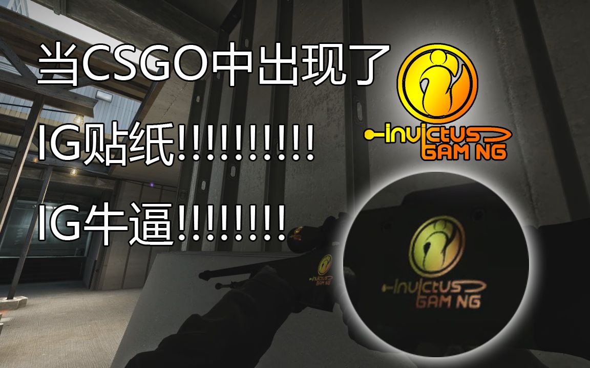 当CSGO里出现了IG金属贴纸!!! IG牛逼!!!!哔哩哔哩bilibili