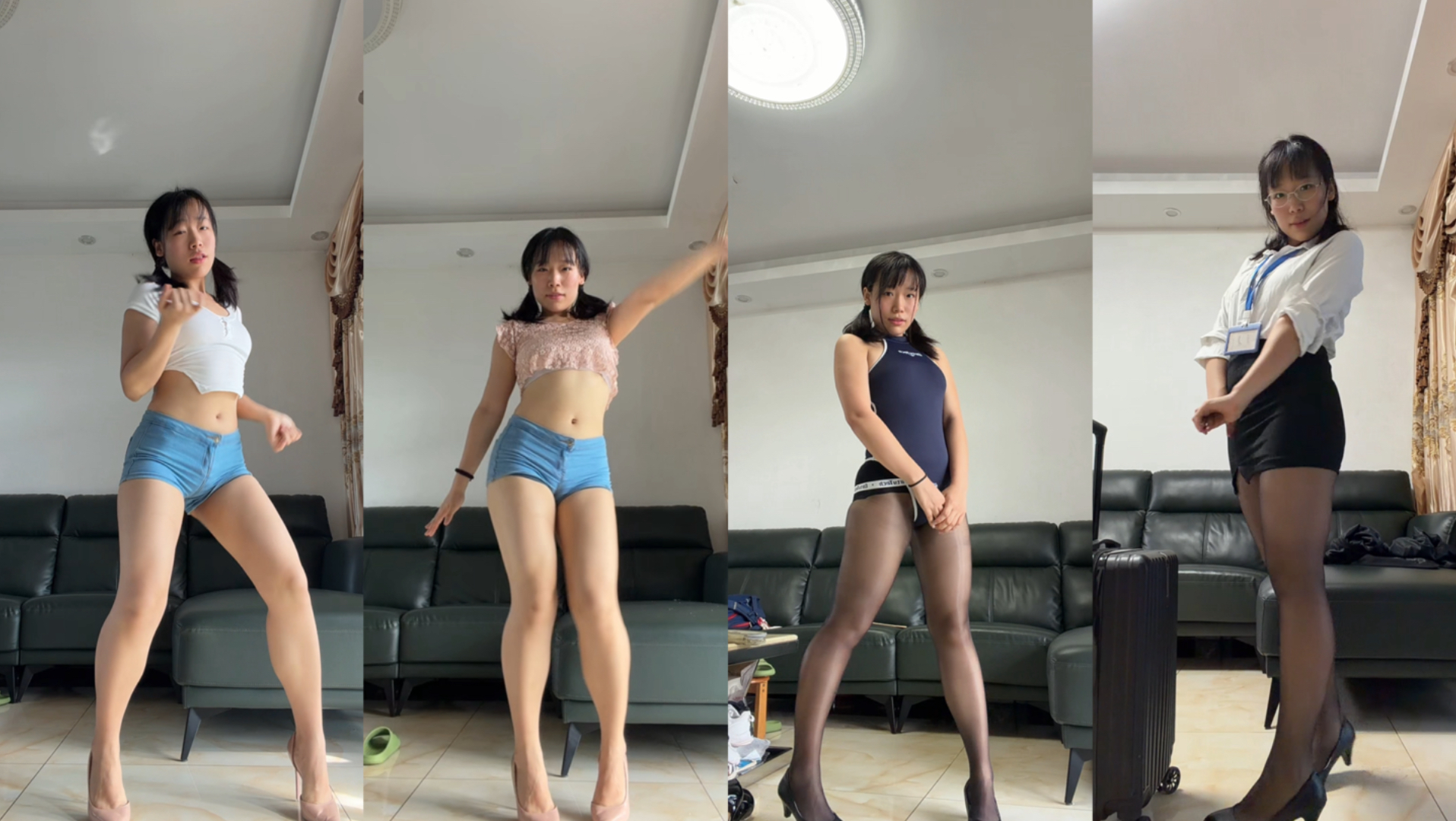 牛仔裤热裤/泳装/ol制服丝袜/三分半舞蹈视频