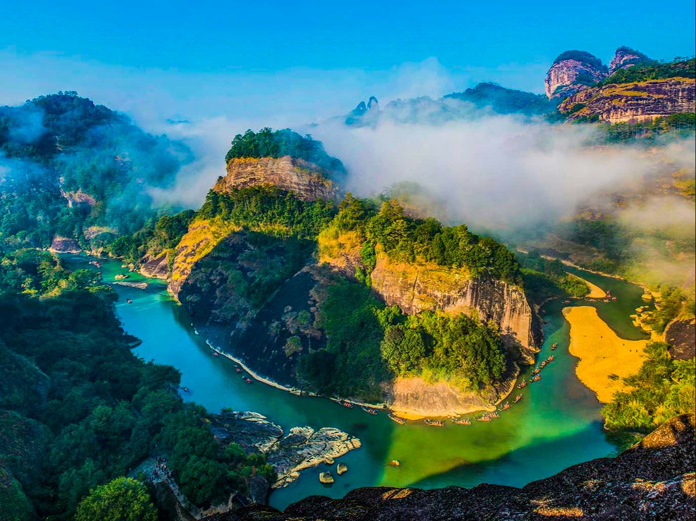 武夷山左右一线天,胖瘦"检测机"武夷山核心武夷宫