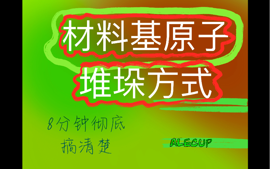 [材科基]8分钟理解原子堆垛方式哔哩哔哩bilibili