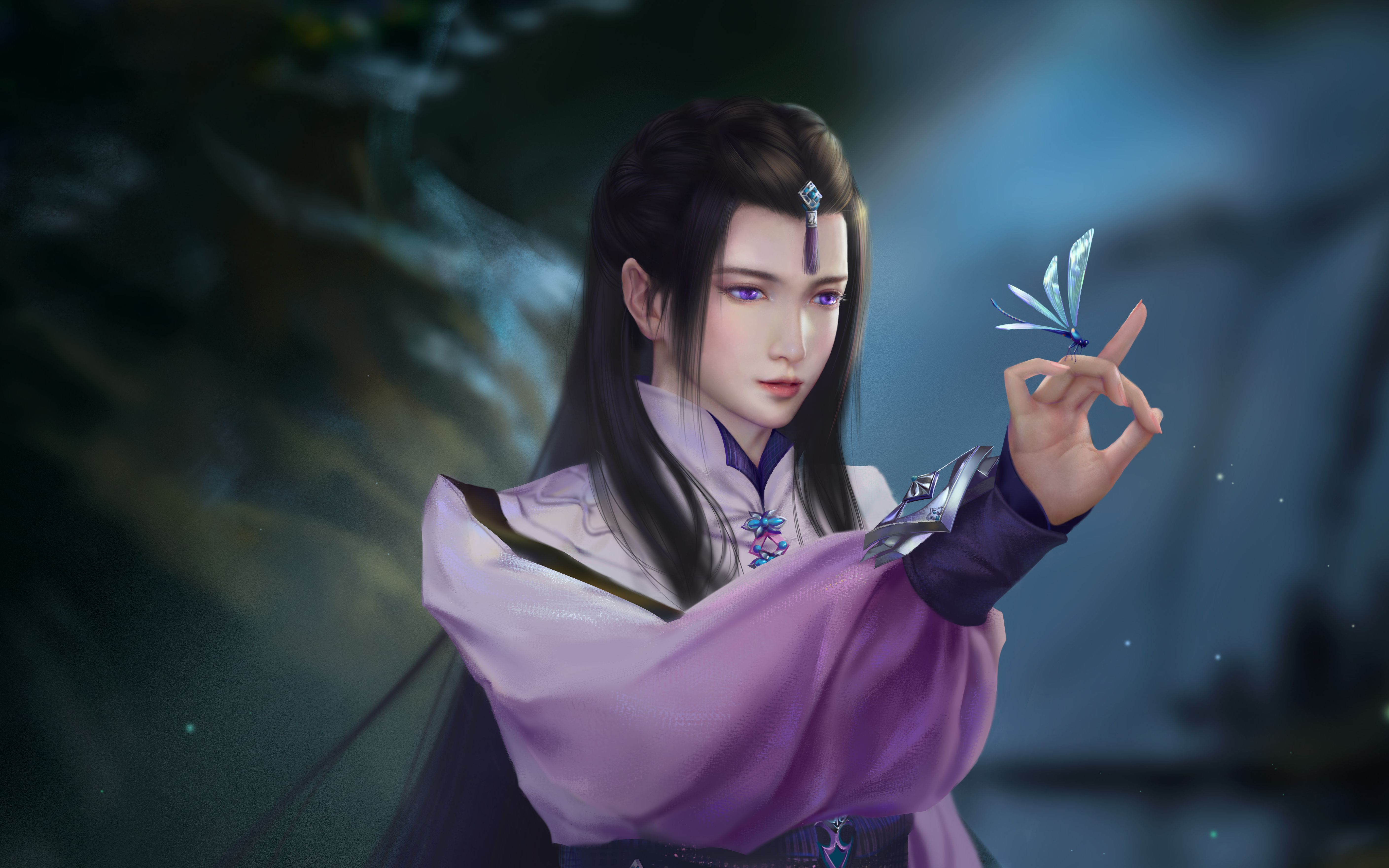 【绘画过程】古剑奇谭 云无月 衣服和背景绘制过程_哔哩哔哩 (゜-゜)