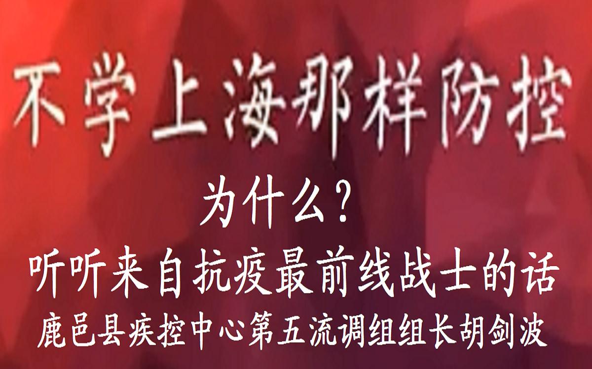 听听来自抗疫最前线战士的话——鹿邑县疾控中心第五流调组组长胡剑波:“咱为啥学不了上海!”哔哩哔哩bilibili