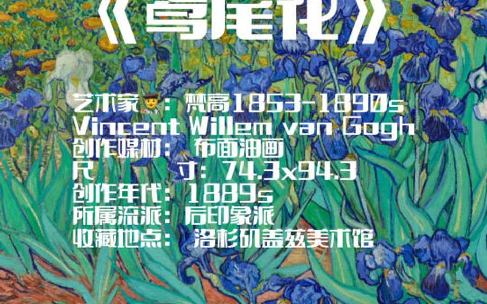 每天认识一幅名画《鸢尾花》哔哩哔哩bilibili