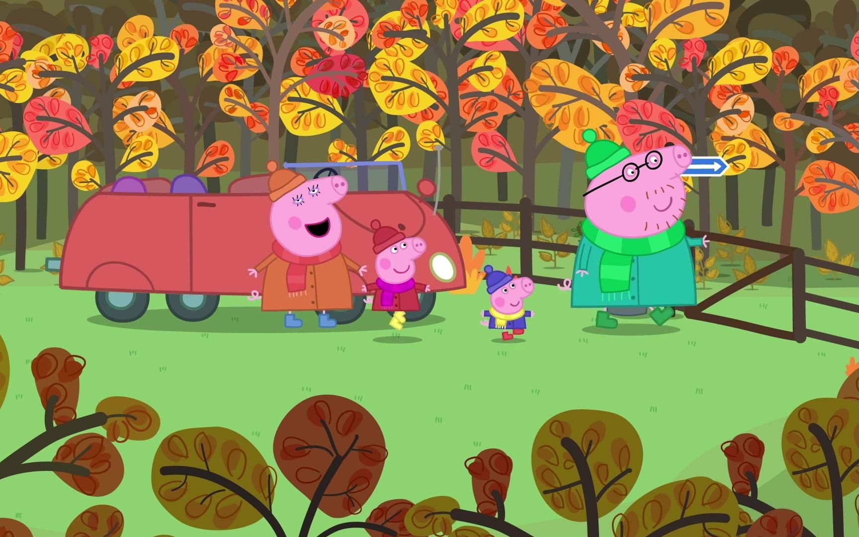 小猪佩奇第七季:佩奇一家玩水坑,超级喜欢还起名