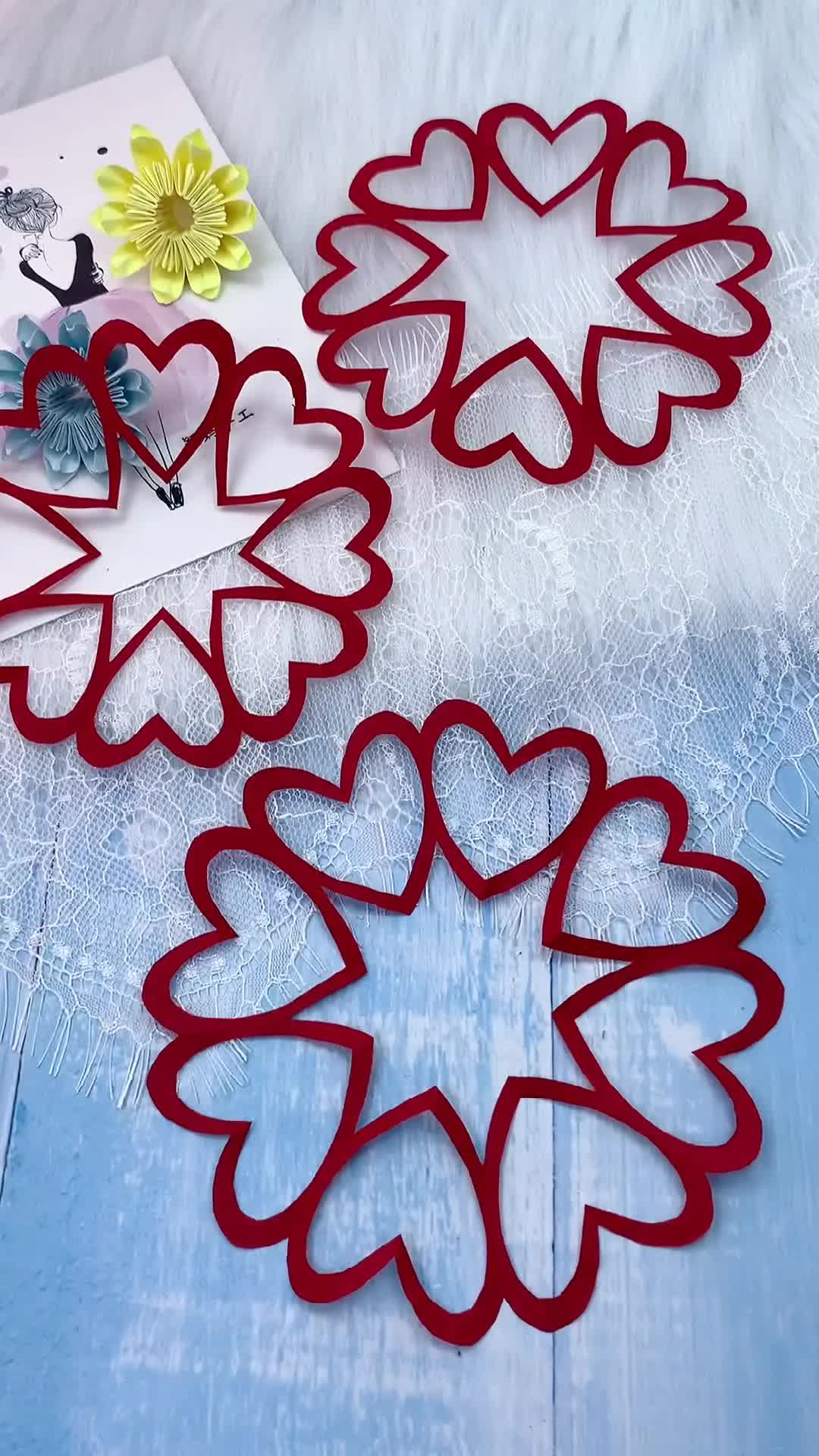 心连心,爱心这么剪好好看!