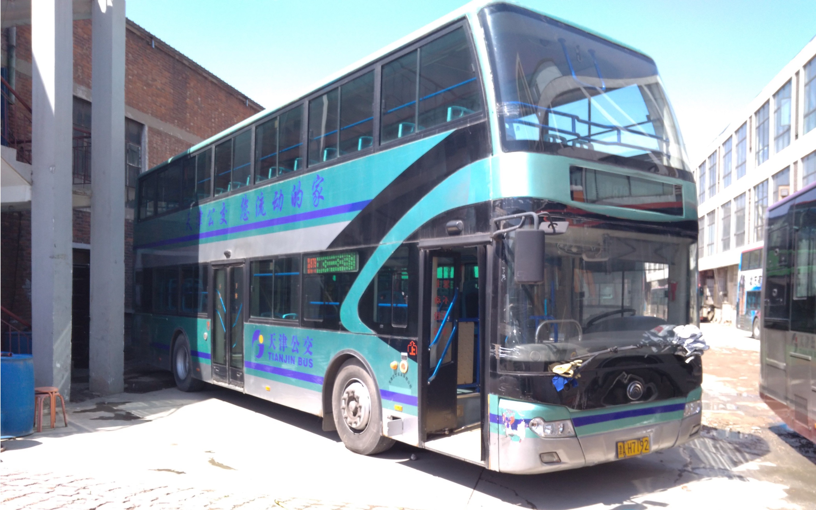 【天津公交pov】天津公交879路老报站 & 宇通双层(已退役)原声运行