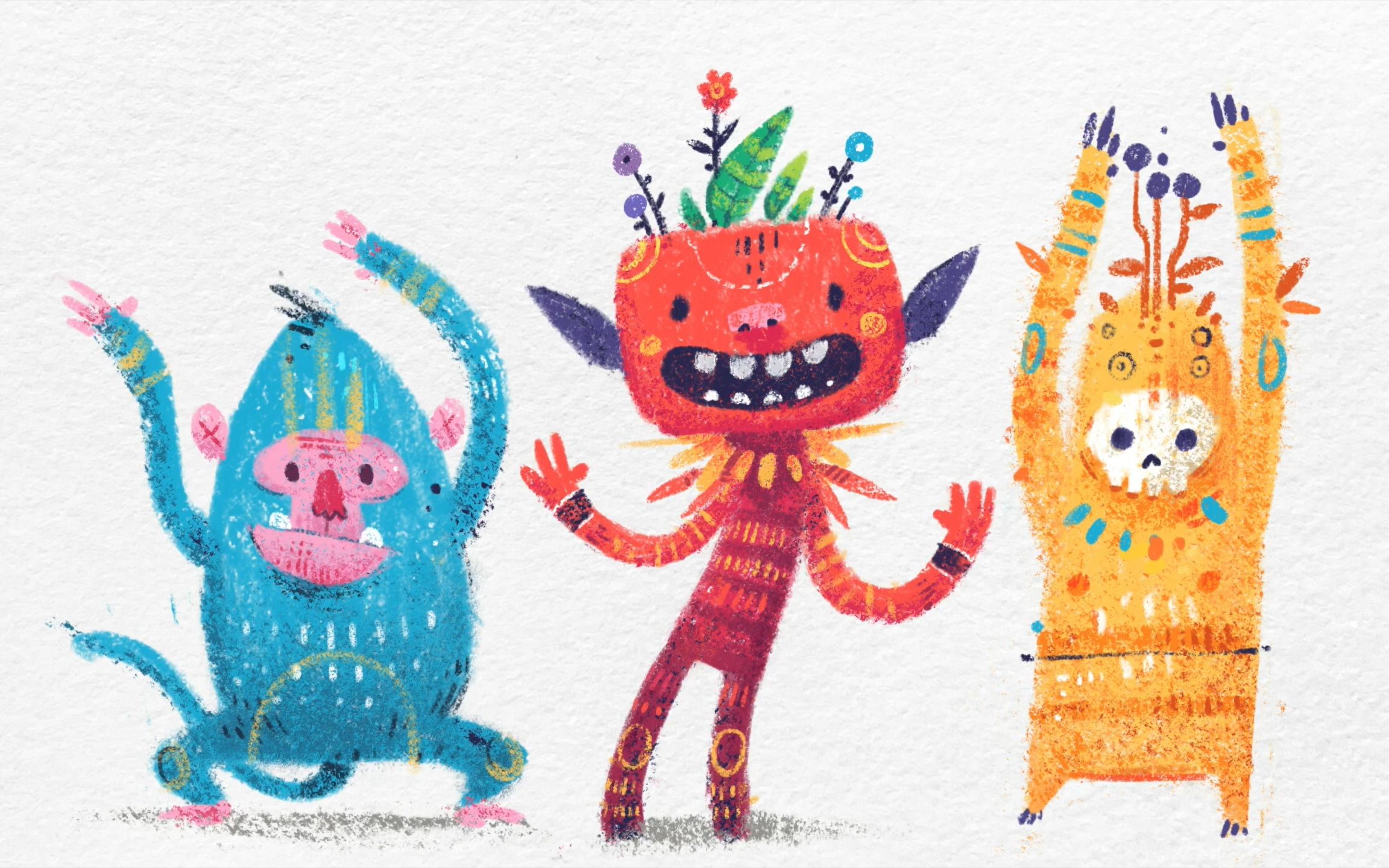 procreate油画棒效果演示crayonbrushpackforprocreatedemosketches