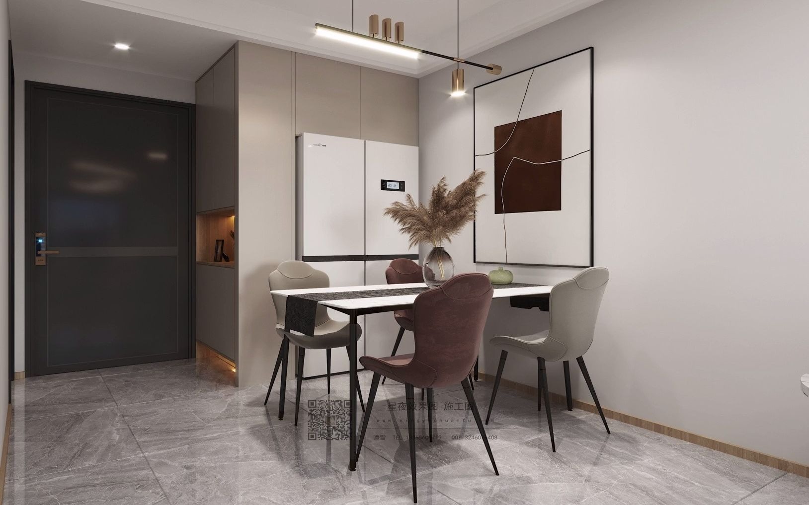 新风格软装 #平层案例 现代简约风格 温馨家装 #知末网