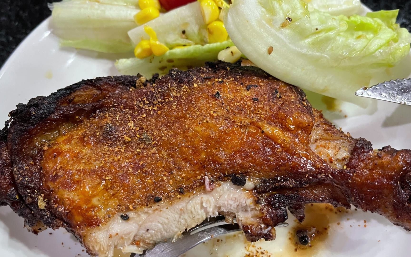 港式小吃 生炸鸡腿 怀旧美心餐厅版本 鸡腿沙拉 外皮香脆内里多汁