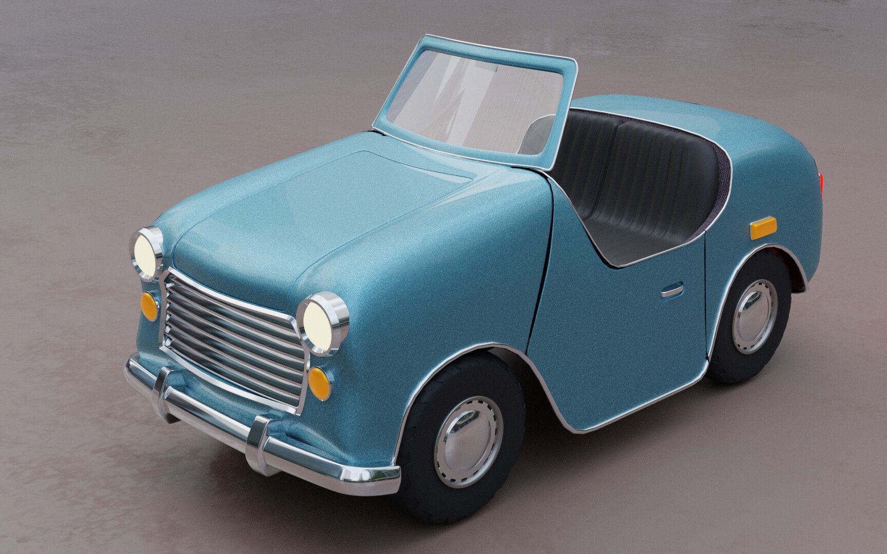 【maya建模】卡通小汽车建模制作渲染,零基础新手入门