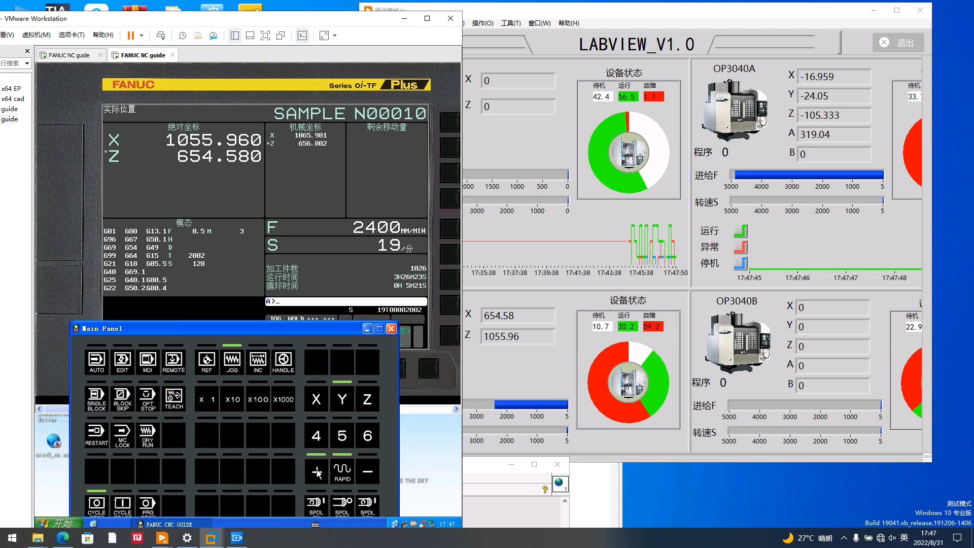 labview发那科机床focas2通讯,在线刀补更新,读取nc数据哔哩哔哩bilibili