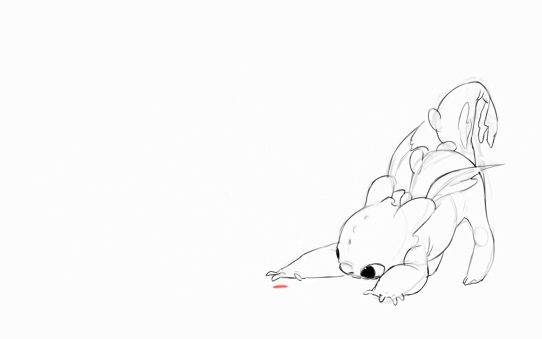 【小无牙仔】baby toothless night fury animation sketch