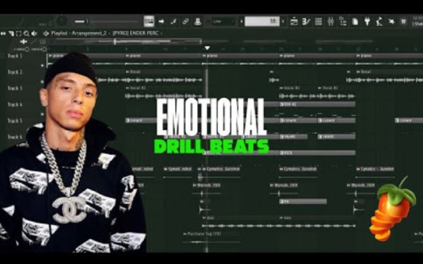 【編曲教程】making a emotional drill beats for central cee (fl