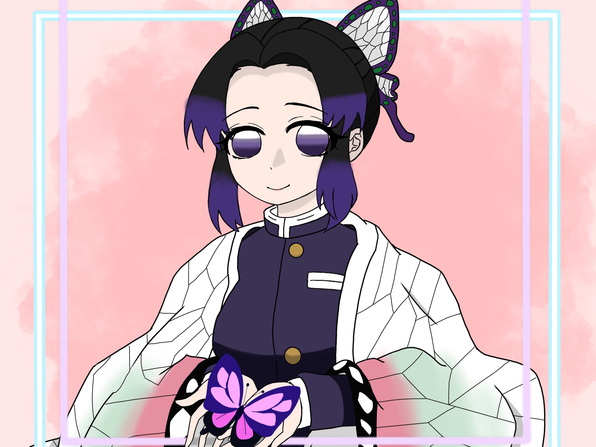 蝴蝶忍绘画过程