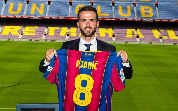 【巴萨新援】皮亚尼奇亮相诺坎普 接受采访_哔哩哔哩_bilibili