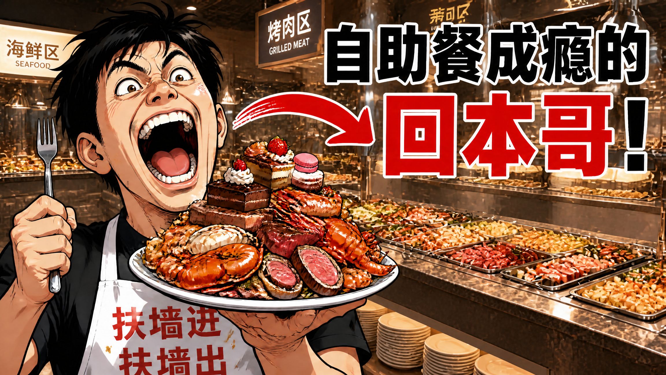 今天体验的人生副本是：自助餐成瘾者回本哥的人生