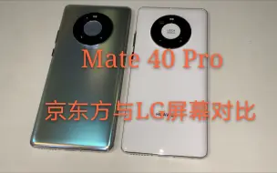 Video herunterladen: Mate 40 Pro 京东方屏幕与LG屏幕简单对比