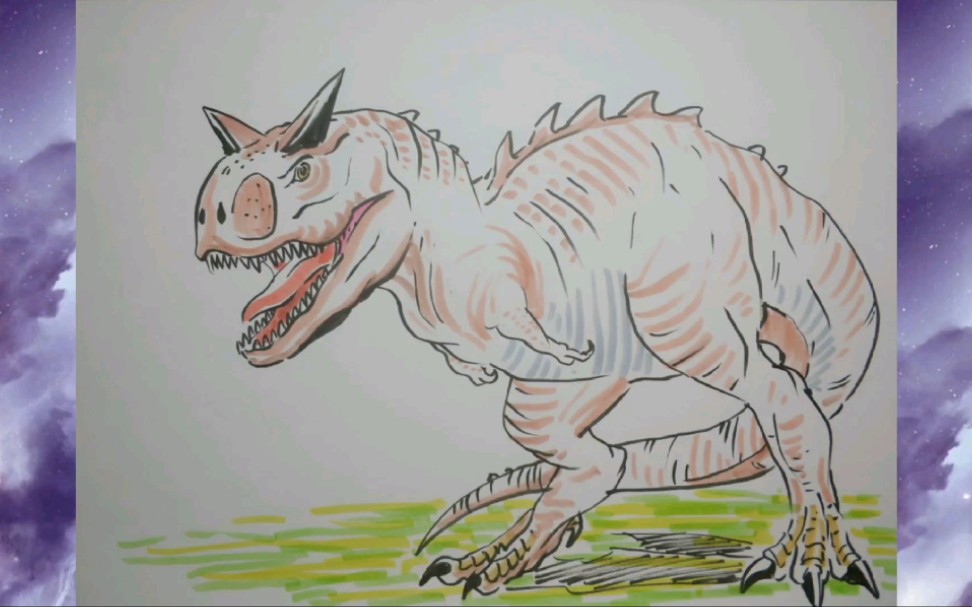 侏罗纪食肉牛龙怎么画图片