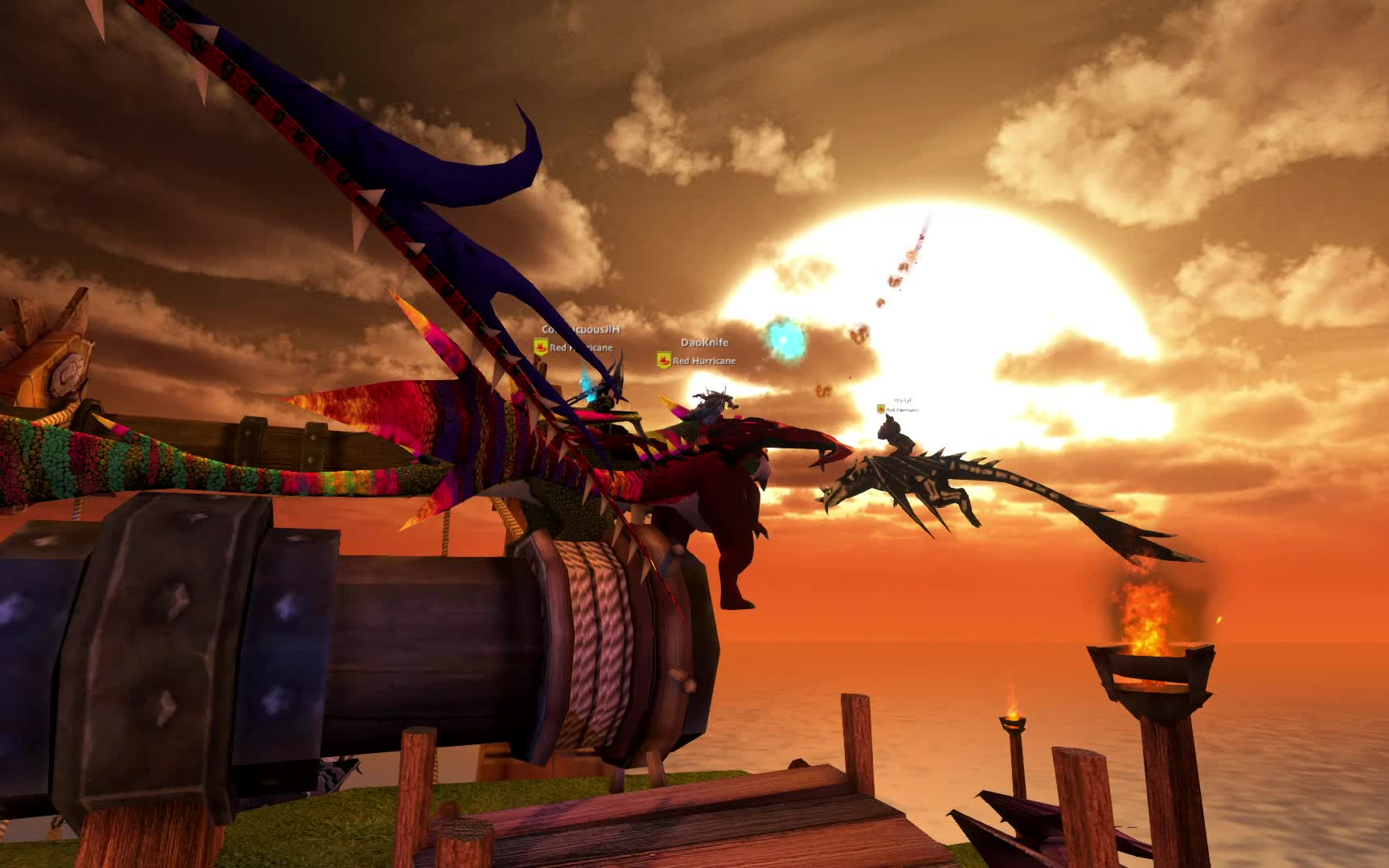 【驯龙学院】瞭望台夕阳下放烟花-23.6.11