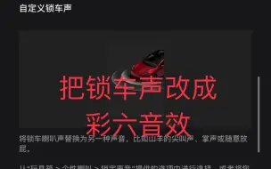 Download Video: 彩六玩家特有的超大动静锁车音效