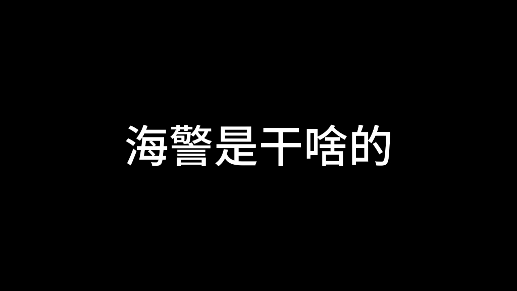 海警是干啥的哔哩哔哩bilibili