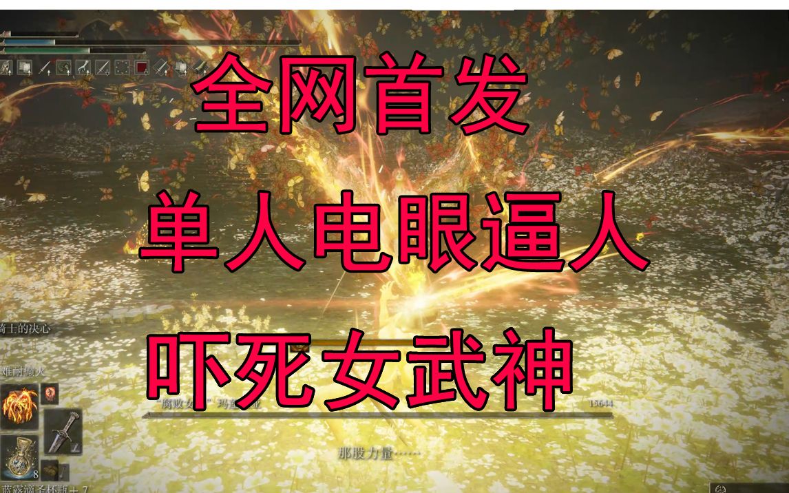 【艾尔登法环】全网首发!癫火之王!单人无召唤电眼逼人10s瞪死女武神!哔哩哔哩bilibili游戏集锦