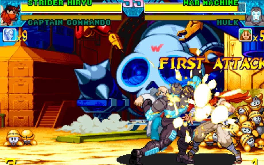 街机 漫画英雄对卡普空:超级英雄的碰撞(亚洲版980123)(格斗对打)(锁