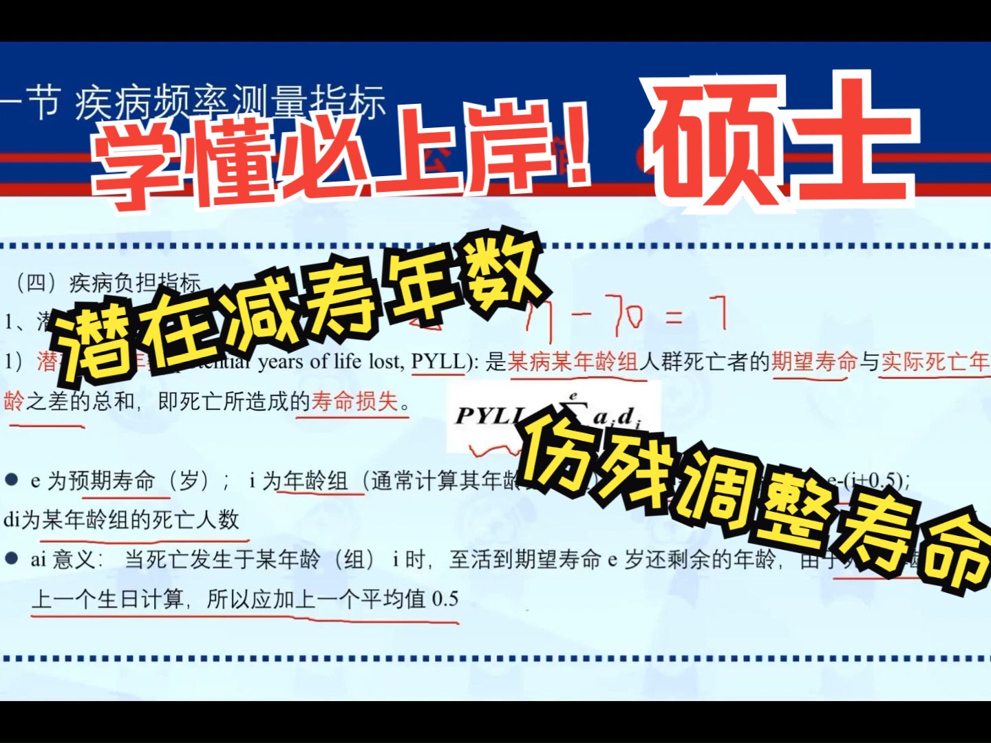 潜在减寿年数与伤残调整寿命年你弄懂了吗?哔哩哔哩bilibili