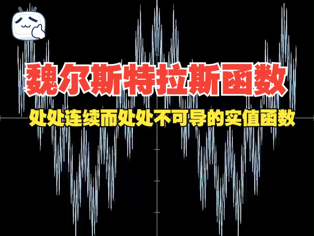 魏尔斯特拉斯函数——处处连续而处处不可导的实值函数哔哩哔哩bilibili