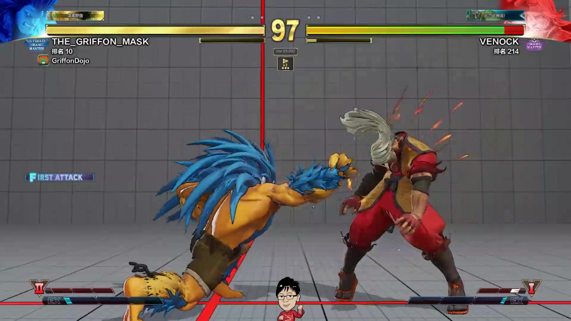 《街霸5》世界排名第十的青狼布兰卡排位赛大战大师级是空