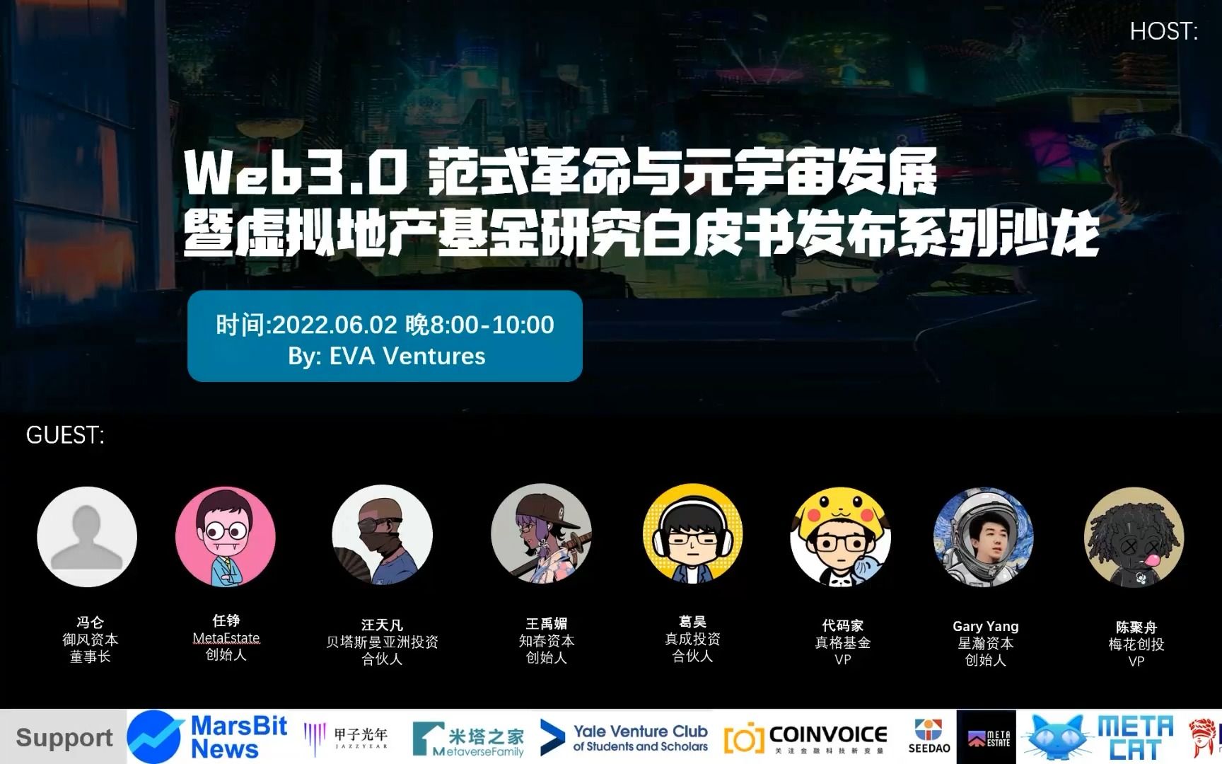 [图]【YVC x EVA Ventures】：Web3.0与元宇宙范式革命——虚拟地产白皮书系列沙龙