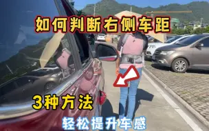 Download Video: 车内如何判断右侧车距？3种方法提升车感快速上建议收藏学习