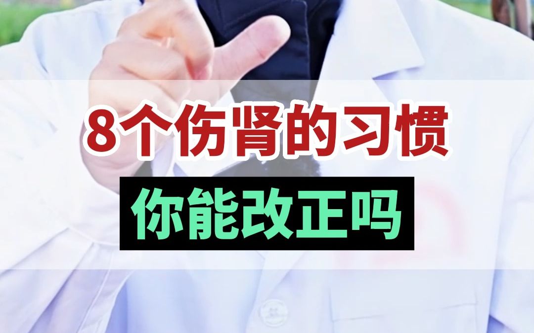 8个伤肾的习惯,你能改正吗?哔哩哔哩bilibili