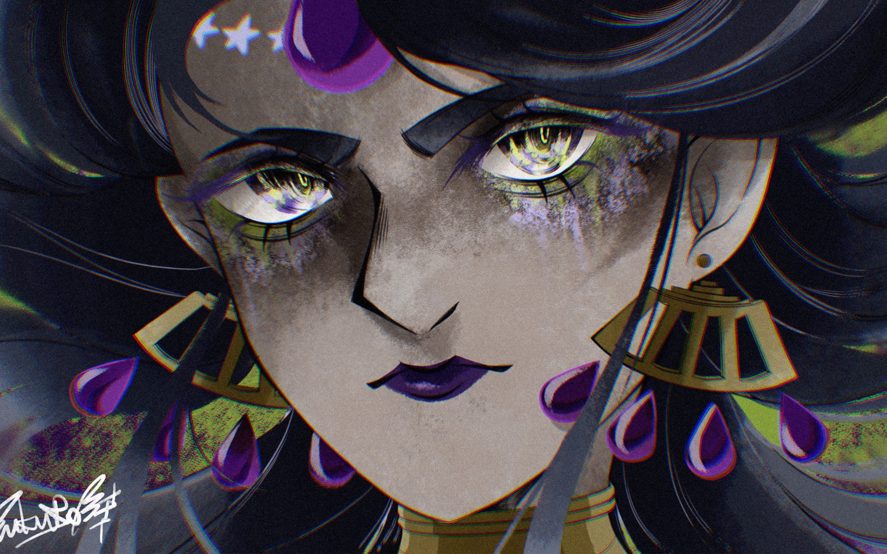 「procreate」哈迪斯里的倪克斯夫人的眨眼动画的一些过程