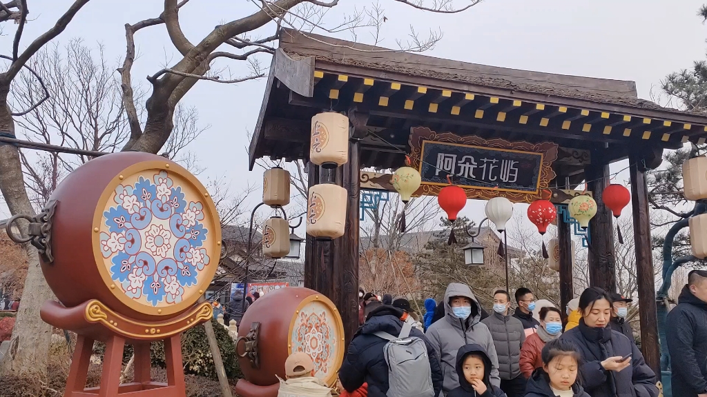 青岛藏马山庙会,灯笼很美哦